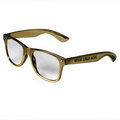 Gold Retro Clear Lenses Sunglasses